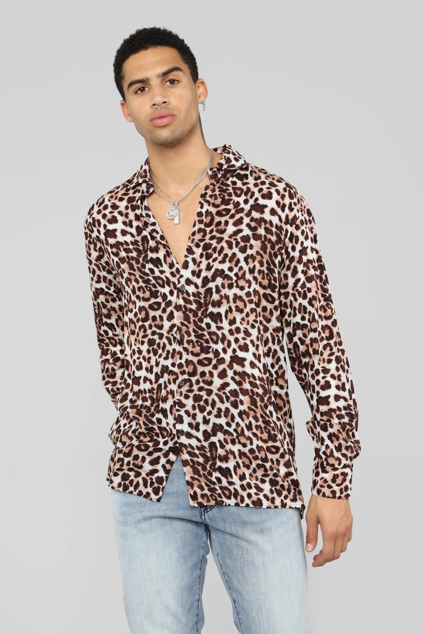 Animal Print Long Sleeve Shirt