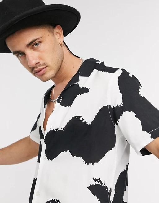 Relaxed Fit Shirt In Large Scale Shirt