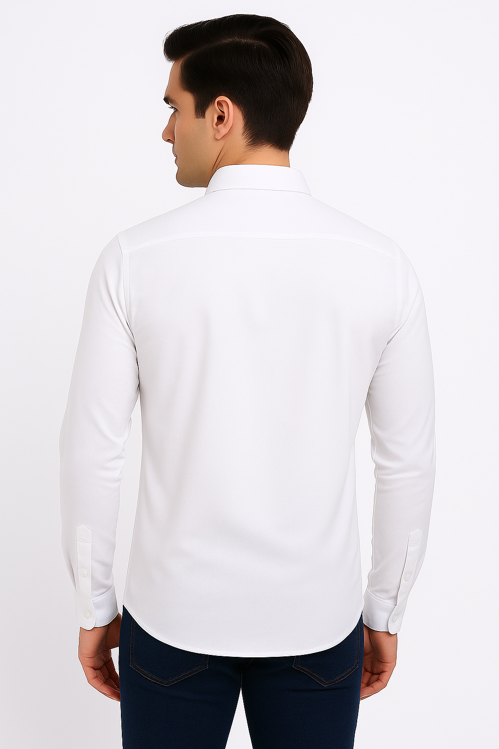 White Formal Shirt for Men – 100% Pure Cotton | Premium Slim Fit by Brand Black Jack