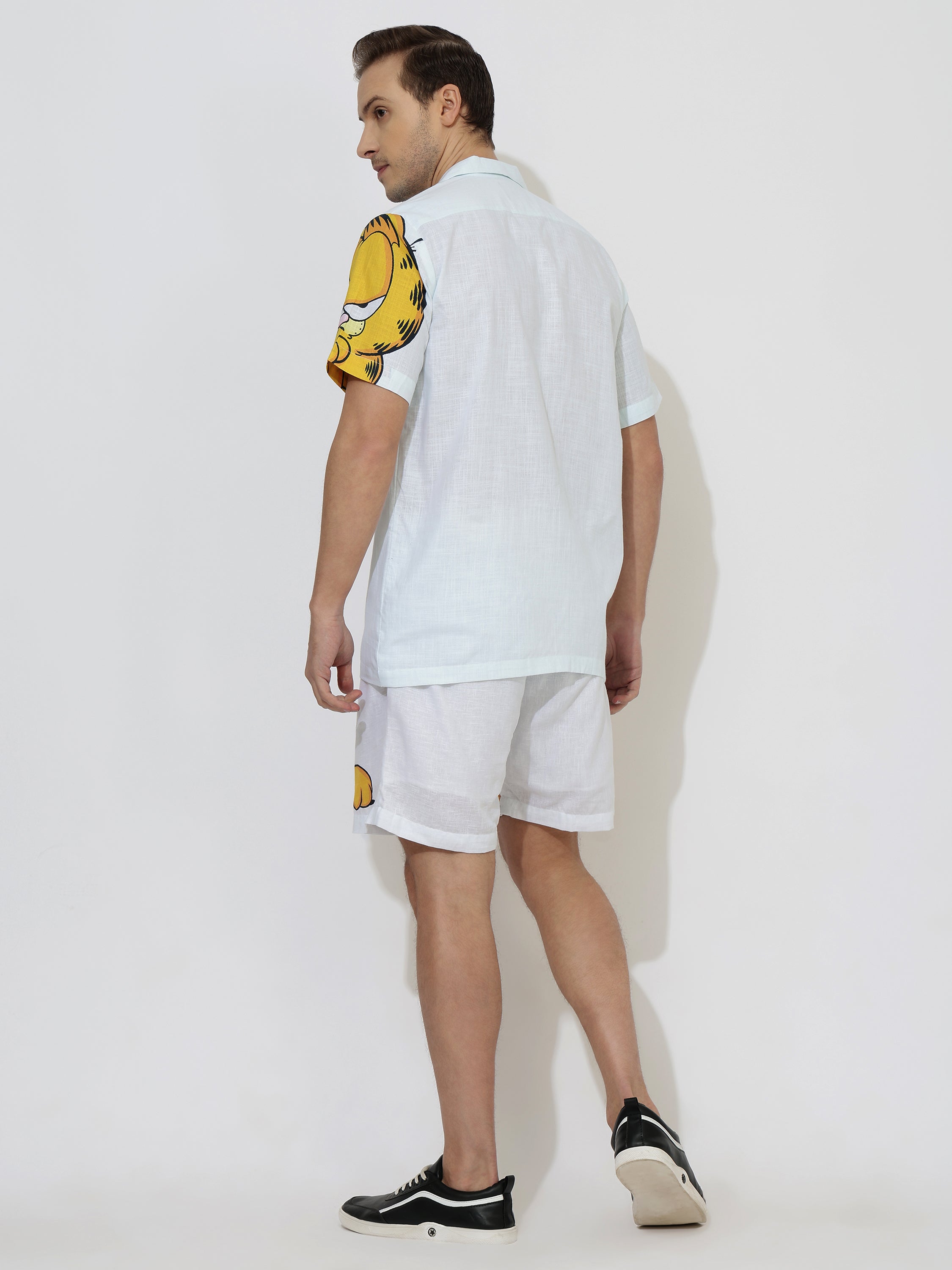 Snoopy Linen Men's Shorts Co-Ord Set by Brand Black Jack