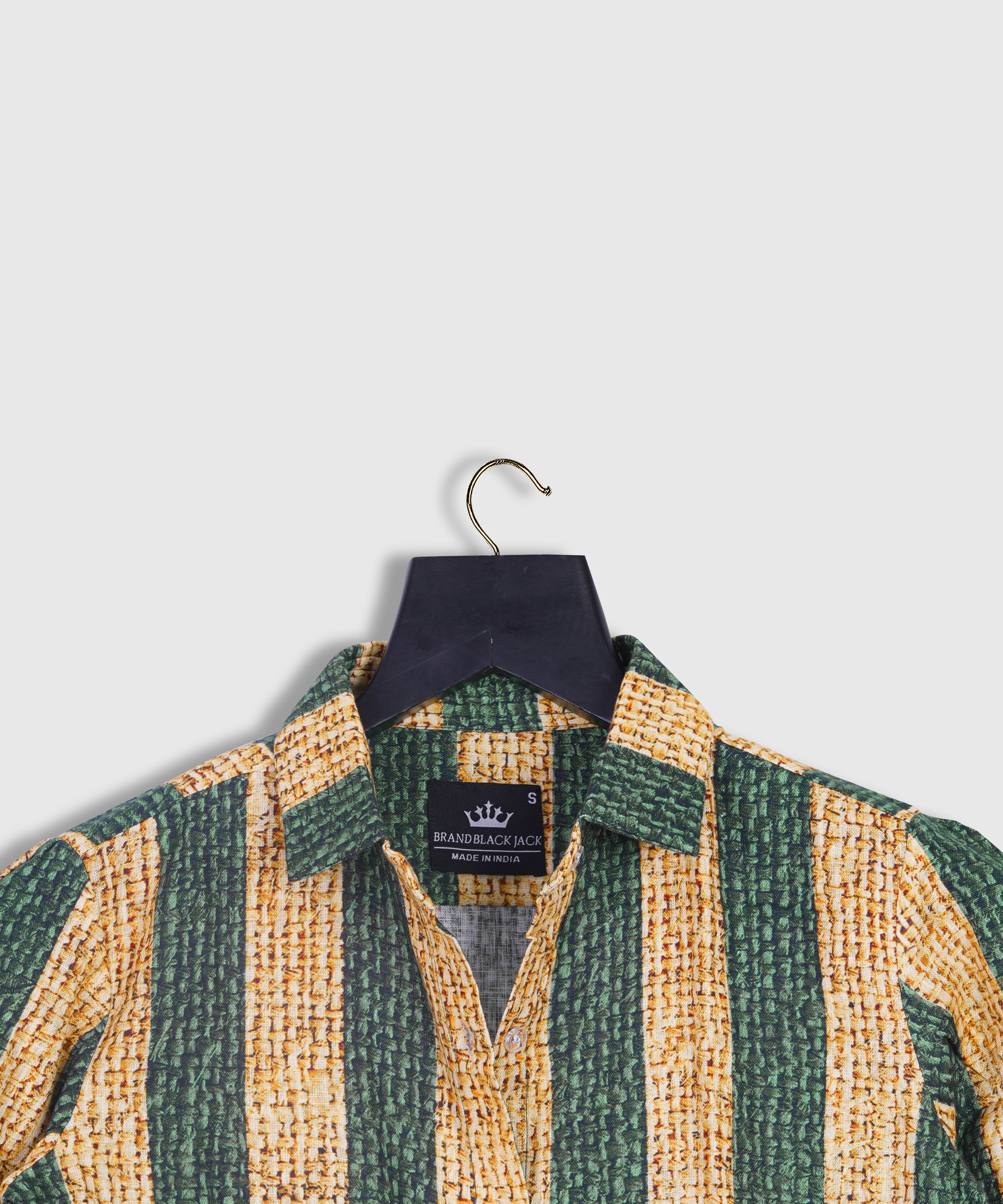 Burlap Sack Textured Abstract Geometric Stripes Seamless Pattern Realistic Sackcloth Fabric Look Perfect for Allover Natural Prints Petrol Green Tones Linen Printed Shirt By Brand Black Jack