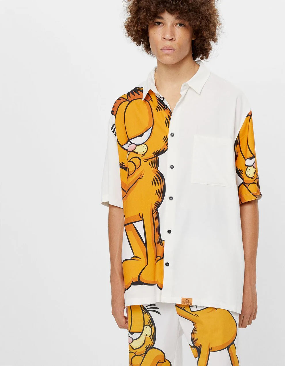 Snoopy Cartoon Print Oversized Shirt for Men – 100% Pure Giza Cotton | Premium Streetwear Style