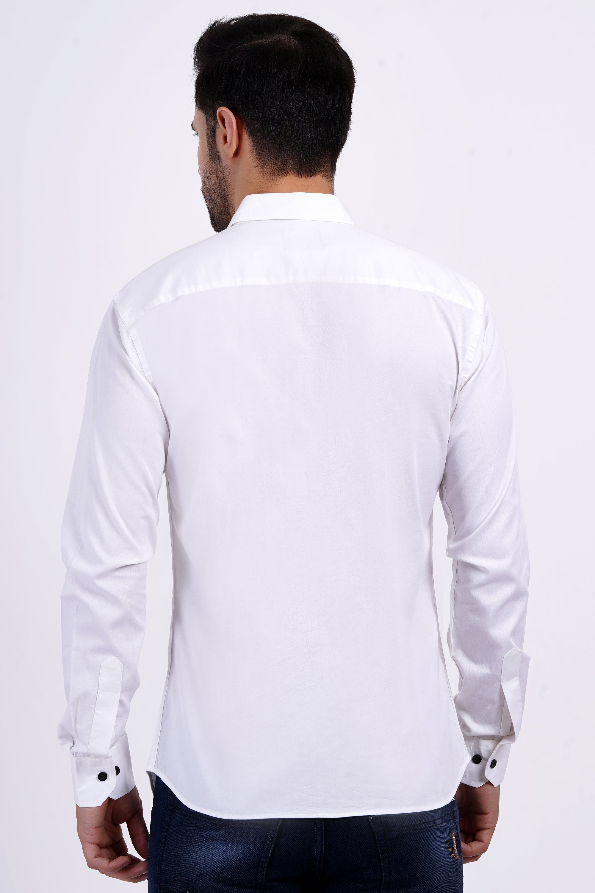 White Formal Shirt for Men – 100% Pure Cotton | Premium Slim Fit by Brand Black Jack