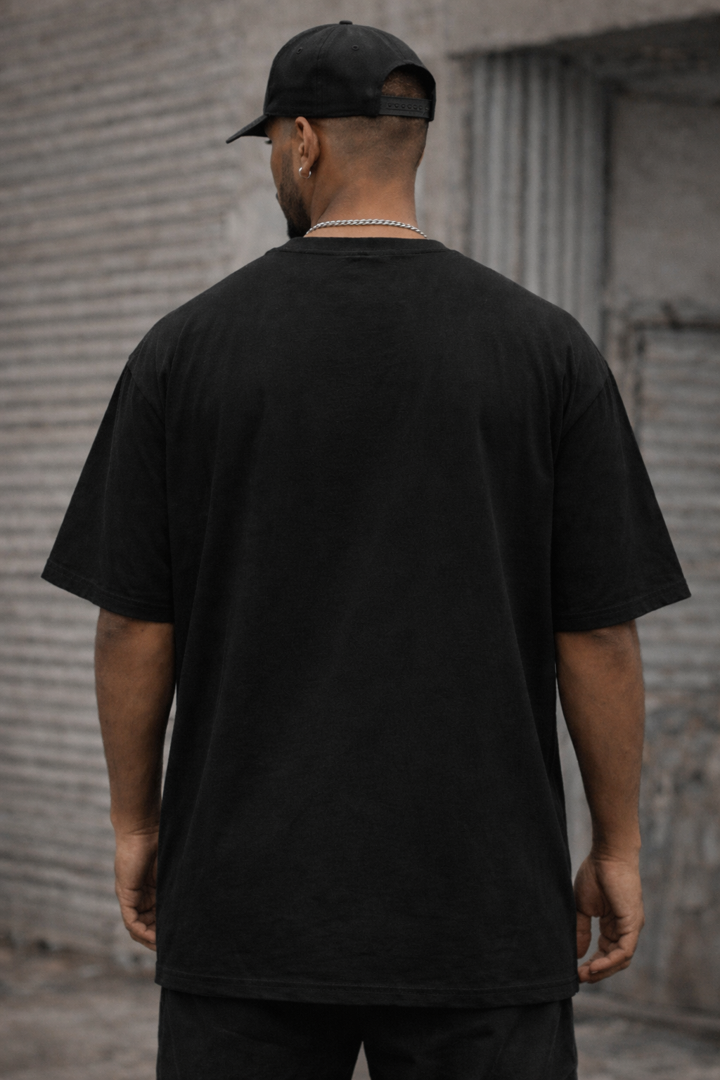 Men’s Power Panther Oversized Black T-Shirt