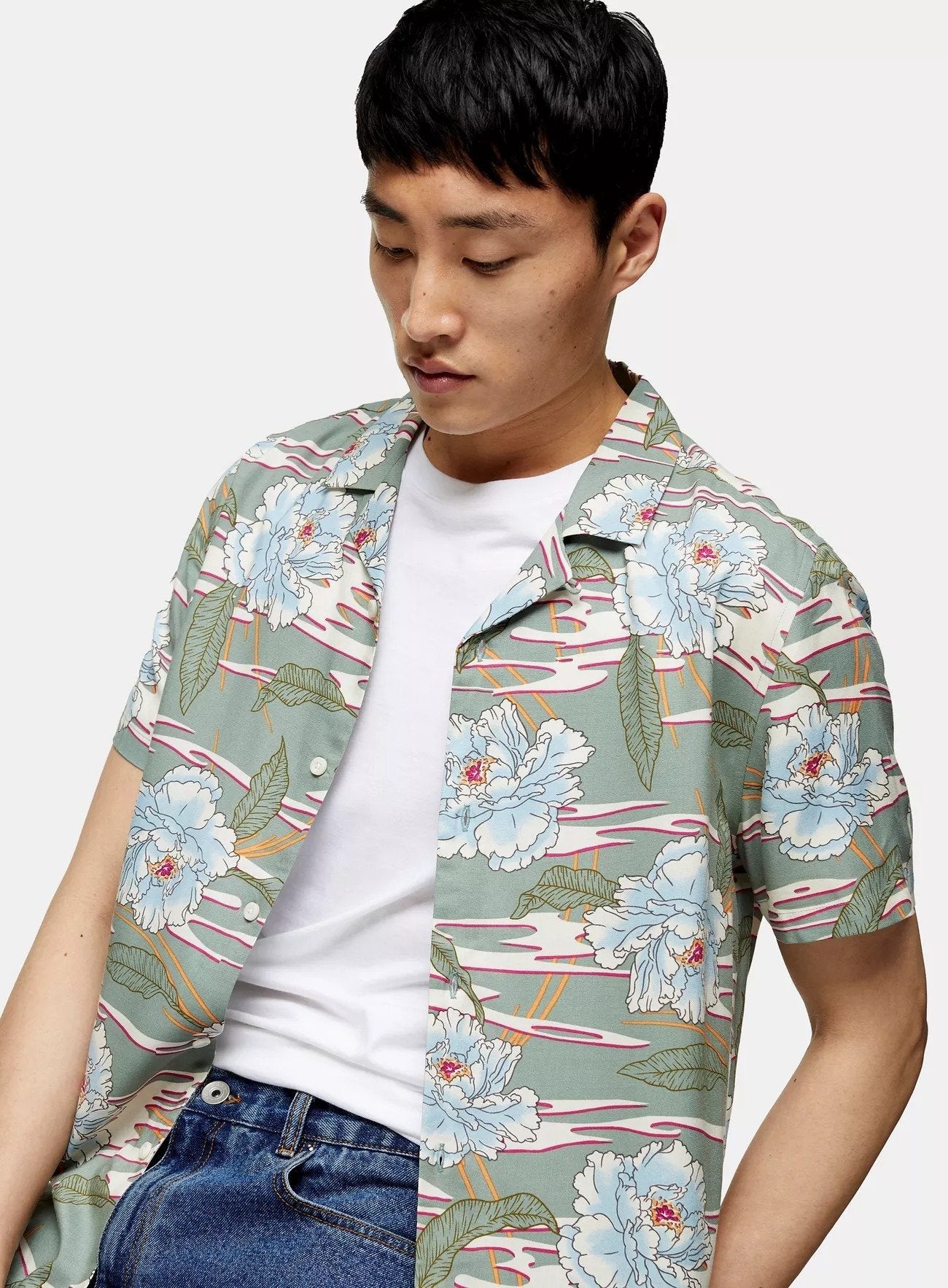 Jade Green Hawaiian Revere Shirt