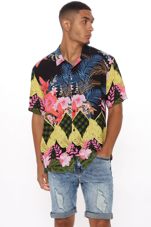 Austin Short Sleeve Woven Top Printer Men's Shirt