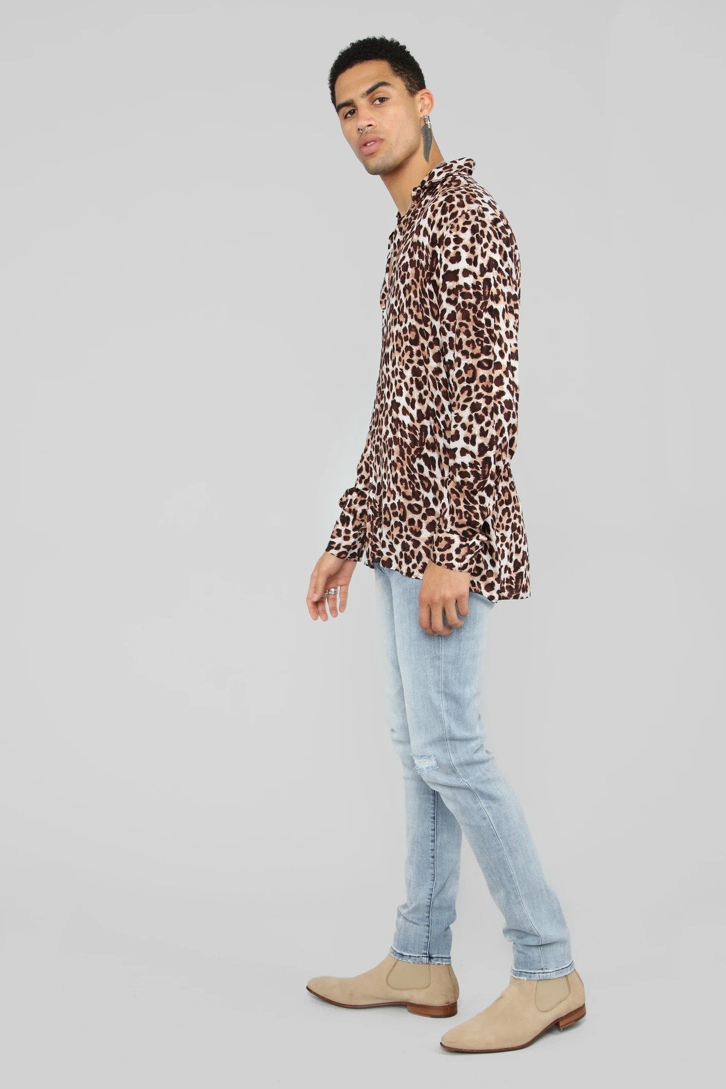 Animal Print Long Sleeve Shirt