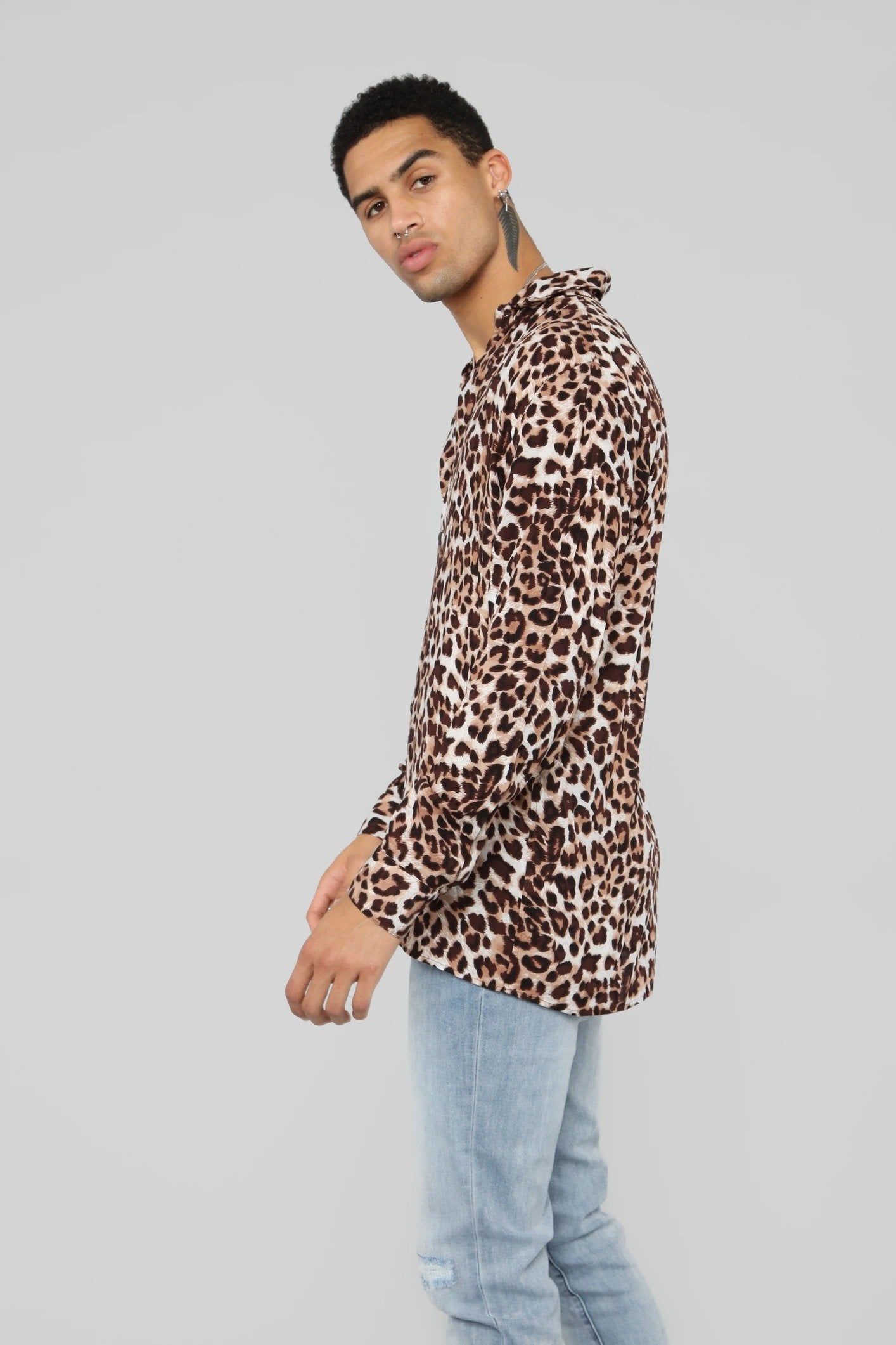 Animal Print Long Sleeve Shirt