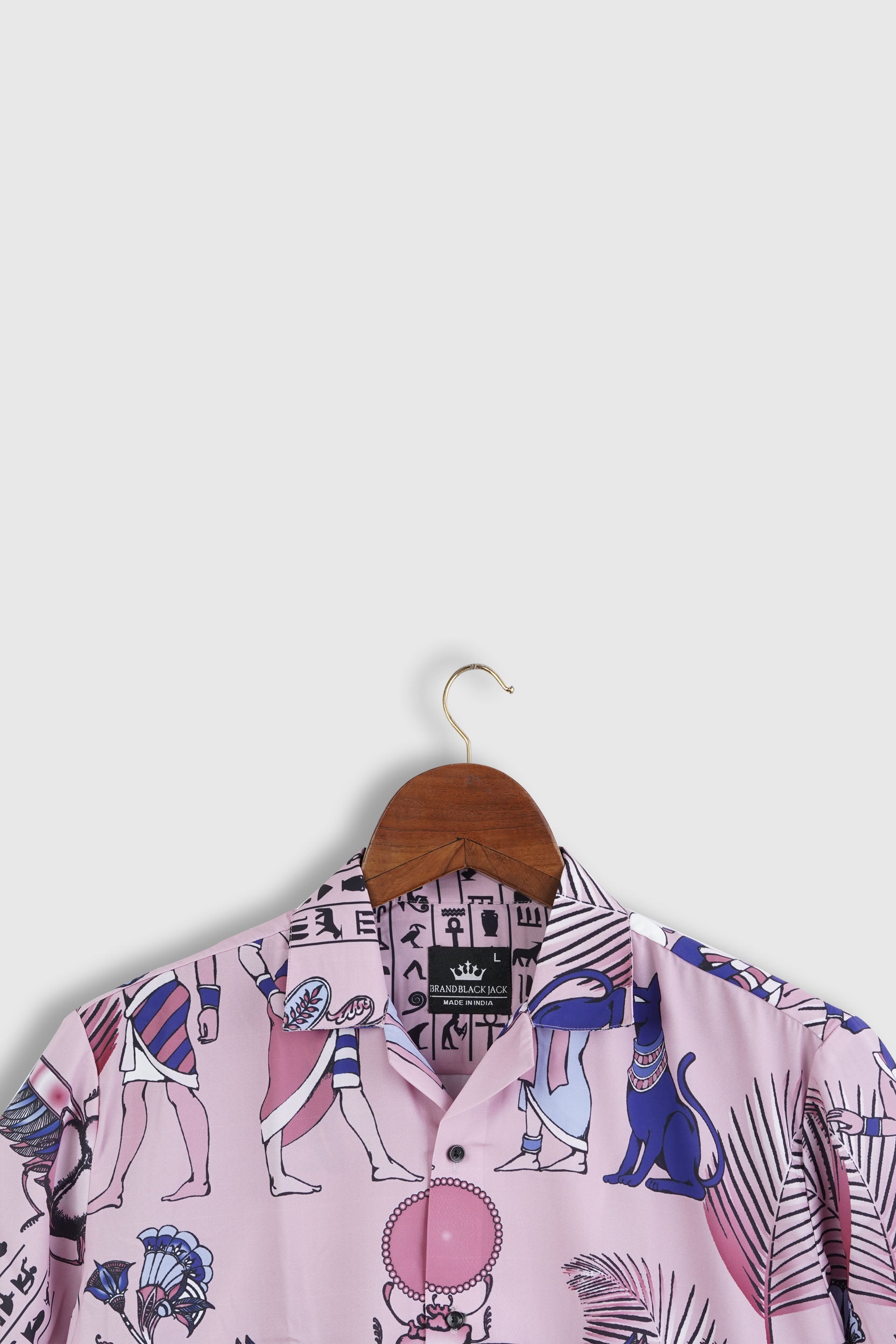 Ancient Egyptian Motifs Printed Mens Shirt by Black Jack