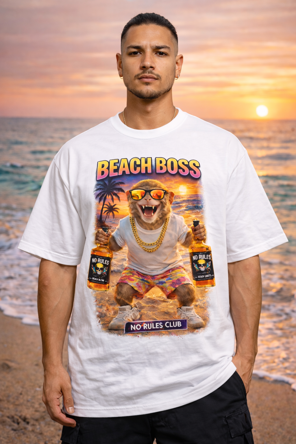 Beach Boss – No Rules Club Oversized T-Shirt