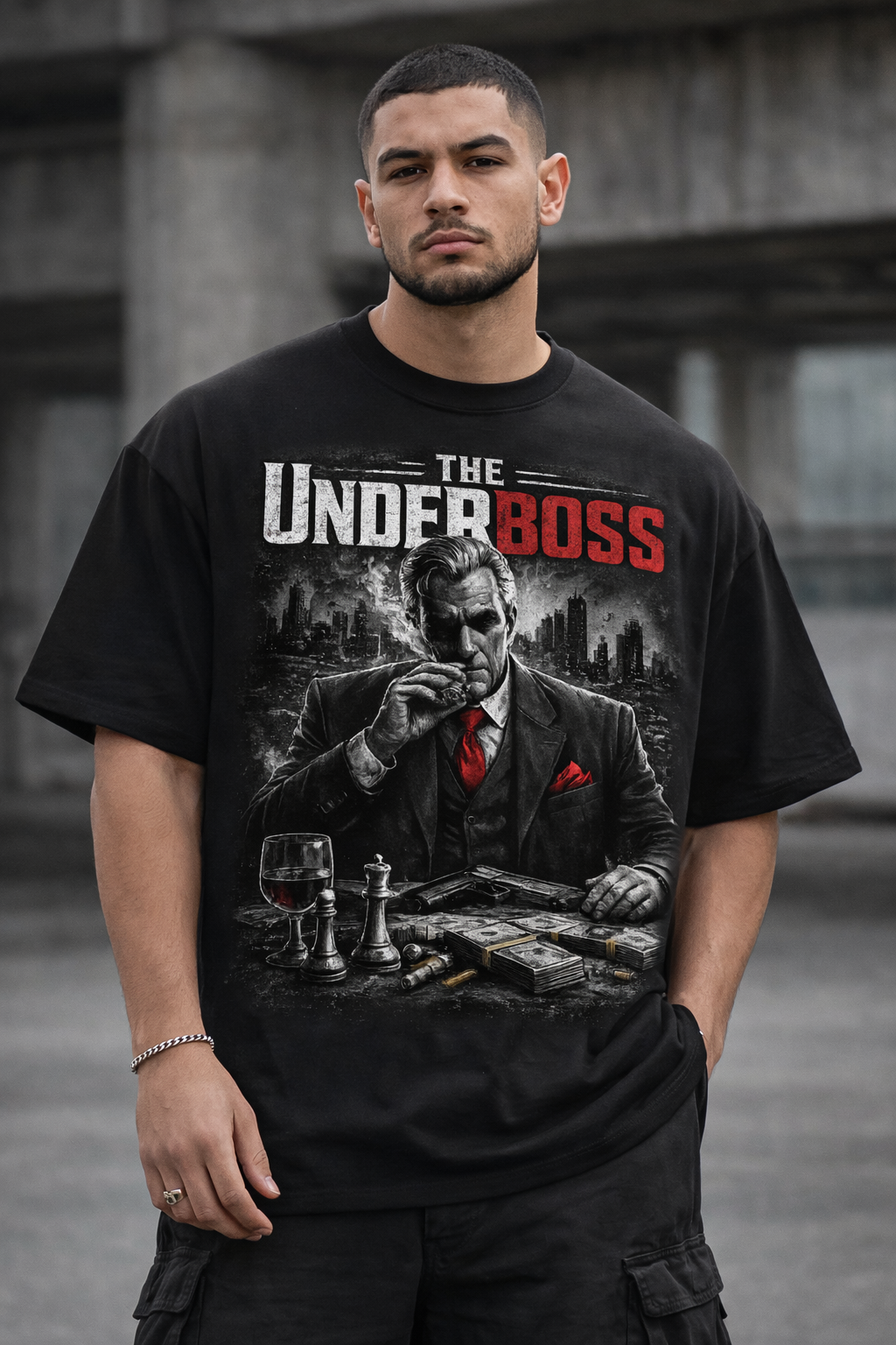 The Under Boss Oversized Streetwear T-Shirt | Premium Cotton Black Tee