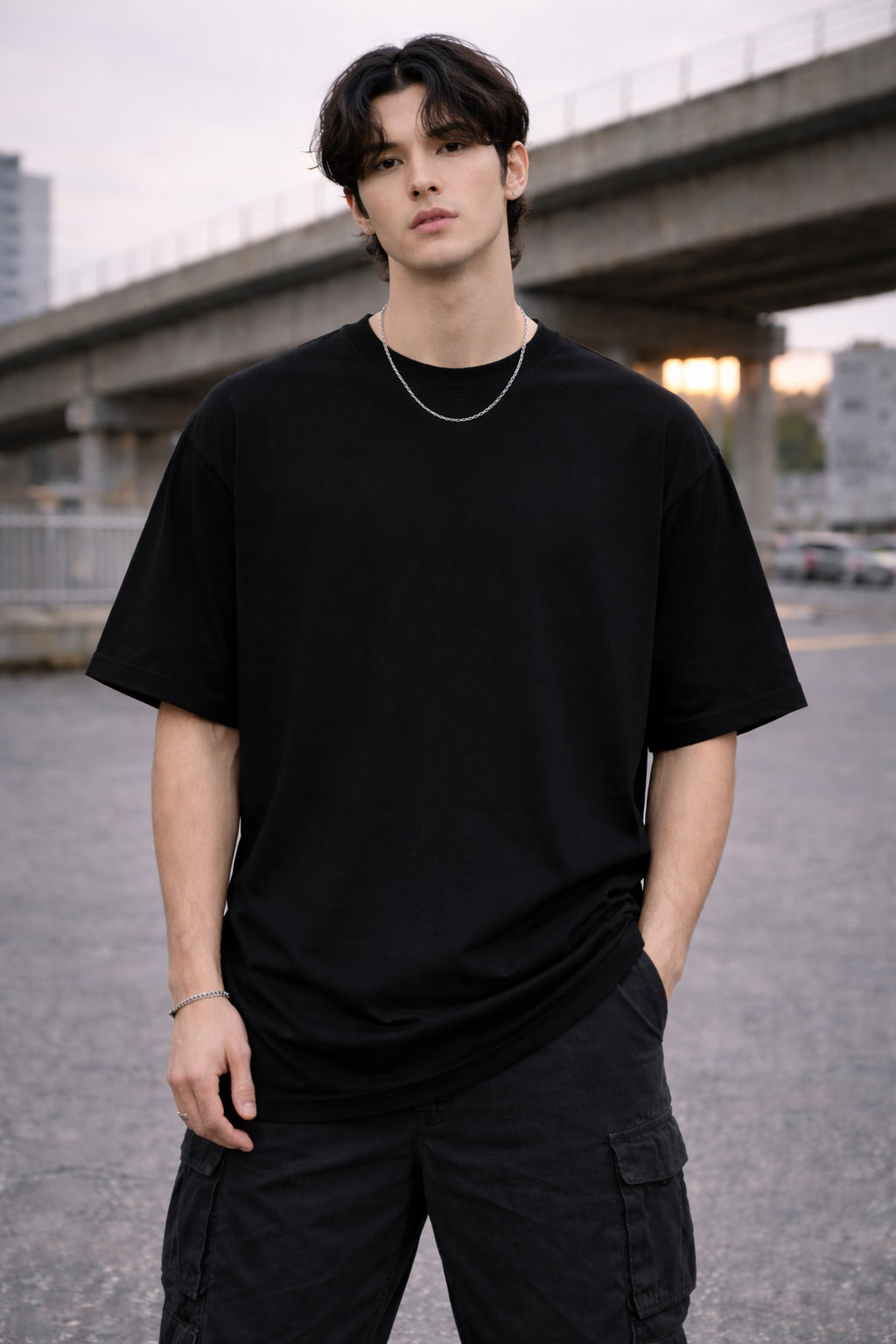 Essential Black Oversized T-Shirt – Premium Street Fit | Minimal Urban Basic