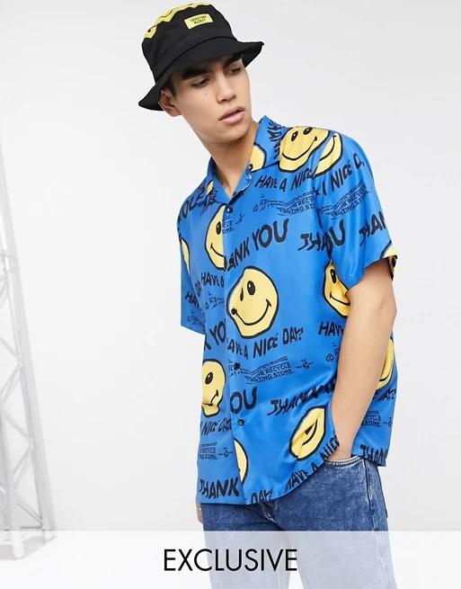 Chinatown Market Smiley Twisted Face Shirt