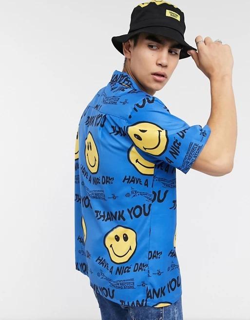 Chinatown Market Smiley Twisted Face Shirt