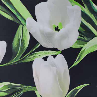 Linen Tulip White and Blue Flower Print Rich Women Shirt Tops Made by Black Jack Italian Artist